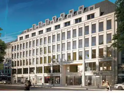 Nach dem verheerenden Brand: So soll das neue Geb&auml;ude &bdquo;Wallkontor&ldquo; Am Wall aussehen.