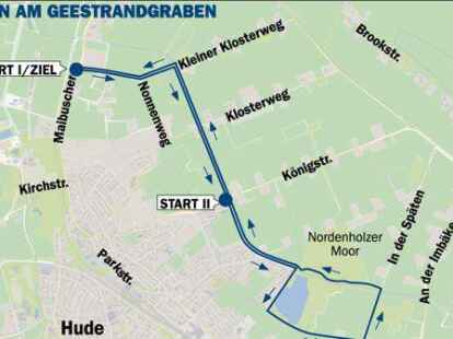 Die Touristik-Palette in Hude hat Tipps f&uuml;r sch&ouml;ne Wanderwege gegeben. So geht&rsquo;s ins Nordenholzer Moor.