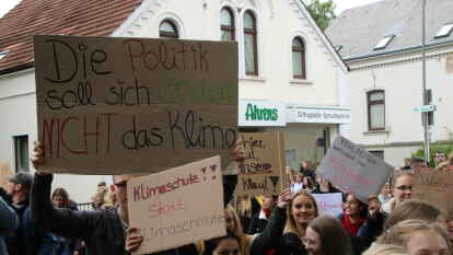Mehr als 1000 Teilnehmer bei der Fridays for Future-Demo in Brake - der ersten in der Wesermarsch.