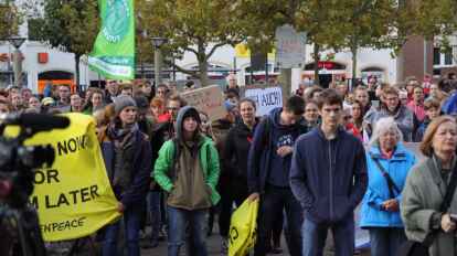 In Oldenburg protestieren wieder Hunderte f&uuml;r das Klima.