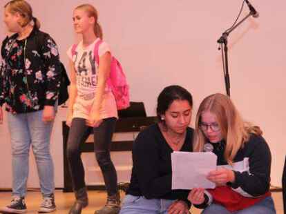 Achtkl&auml;ssler f&uuml;hrten ein Theaterst&uuml;ck auf.