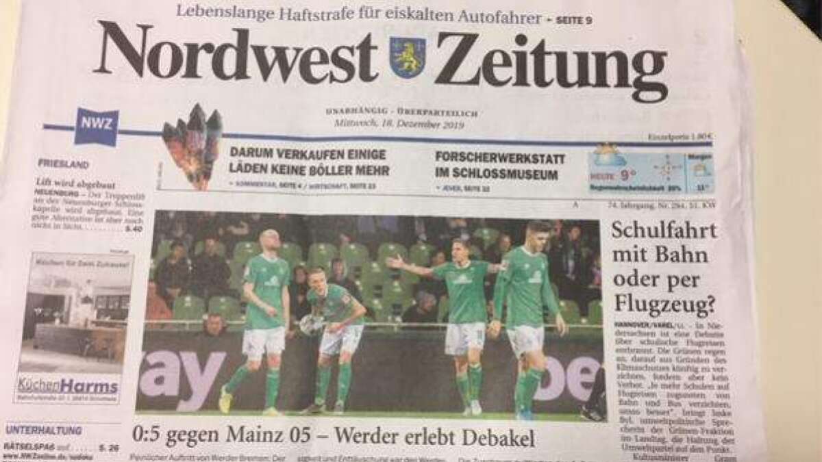 Zustellung der NWZ kann sich verzögern ePaper freigeschaltet