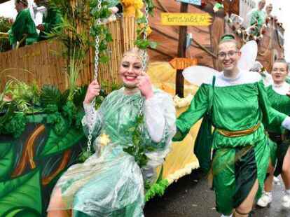 Die Narren beim Fasching um den Ring trotzten dem Wetter.