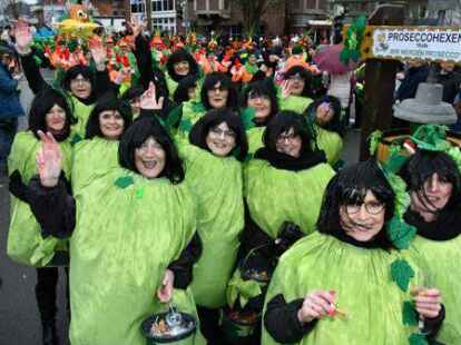 Tausende Narren beim Fasching um den Ring trotzten dem Wetter.