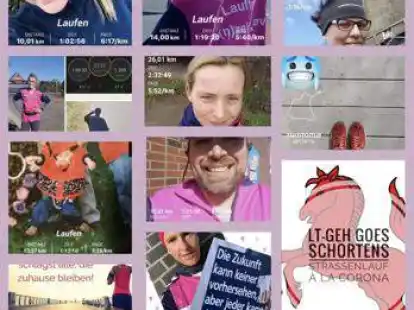 Stra&szlig;enlauf in Corona-Zeiten: Die L&auml;ufer des Lauftreffs Gehzeiten Jever haben den Wettkampf dennoch absolviert &ndash; allein oder zu zweit.