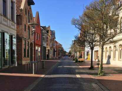 Noch recht wenig los war in der Fu&szlig;g&auml;ngerzone in Norden.