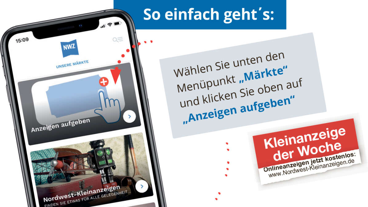 Kostenlose Kleinanzeigen mit der NWZApp