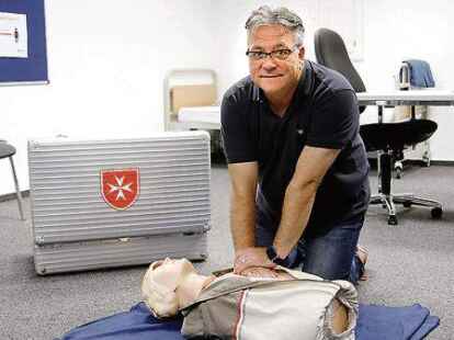 Durch  Corona stark ausgebremst: Ralph Meyer,  neuer Dienststellenleiter der Malteser in Ganderkesee, durfte  lange Zeit  keine Erste-Hilfe-Ausbildung anbieten.