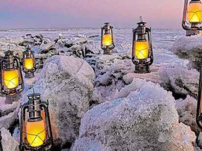 Bei minus 13 Grad hat sich Eike Bergmann gestern aufgemacht und diese sch&ouml;ne Aufnahme am Strand von Dangast eingefangen.