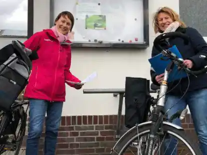 Organisieren die Fahrradrallye für den GVO: Birgit Richter (links) und Petra Suhr