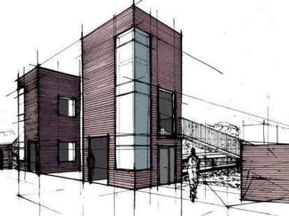 Entwurf f&uuml;r den Neubau der C&auml;cilienbr&uuml;cke in Oldenburg.