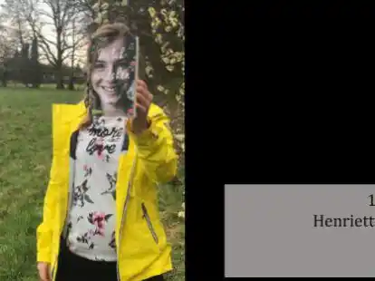 Erster Platz &ndash; als &bdquo;Milchm&auml;dchen&ldquo; von G. R. Gemin: Henriette Lyhs aus der 7b