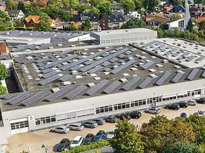 Blick von oben: Das Areal der Firma Herzog in Ofenerdiek ist knapp 18000 Quadratmeter gro&szlig;.