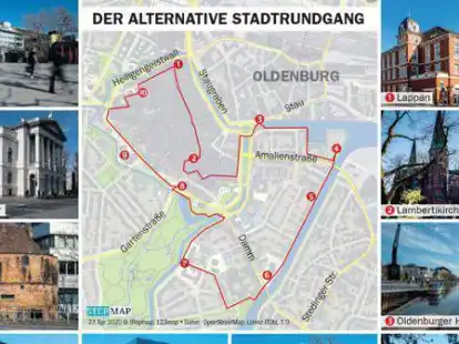 Das sind die zehn Stationen: Der Lappan wird als Startpunkt vorgeschlagen.