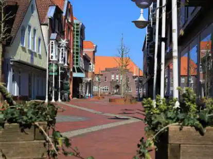 Einsam und verlassen: die Fu&szlig;g&auml;ngerzone in Westerstede