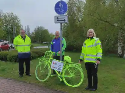 Leuchtend gelb und statt Sattel Helm: diese R&auml;der stehen in den Ammerl&auml;nder Gemeinden sowie in Westerstede und Oldenburg