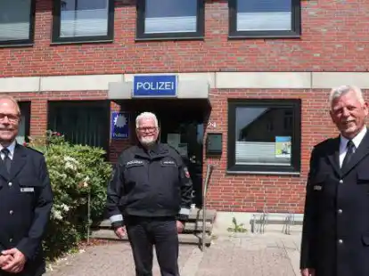 Mehr Polizeipr&auml;senz (von links): Stationsleiter Frank Sostmann, Kontaktbereichsbeamter Joachim Poelmeyer und Kommissariatsleiter Heinz Schevel