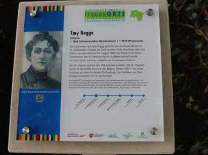 Emy-Rogge-Gedenktafel bei der Blexer Kirche