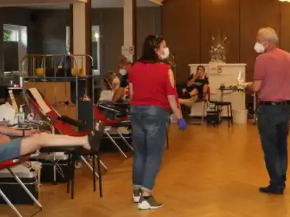 Gut besucht war die Blutspende in Gro&szlig;enmeer.