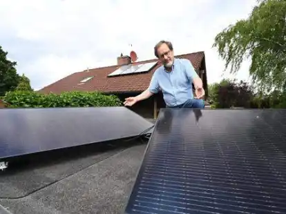 Klein aber fein: Die   Solaranlage von  Peter Janiesch liefert viel Strom.
