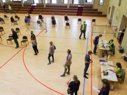 So sah es am Donnerstag beim Impfsprint in der Elsflether Stadthalle aus.