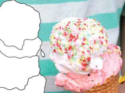 Das Lieblingseis selbst gestalten: In dem &bdquo;Ferien-Kreativheft&ldquo; k&ouml;nnen Grundschulkinder sich mit Bastel- und Malstunden ausleben.