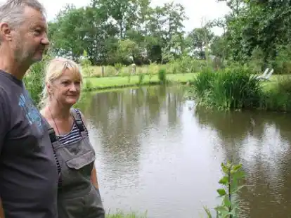 Auch ein großer Teich findet sich in dem Traumgarten von Marion und Mario Wagner-Hansen.