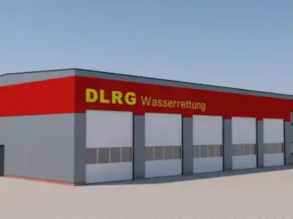 So soll das neue Rettungs- und Schulungszentrum der DLRG Wildeshausen an der B&ouml;ttcherstra&szlig;e aussehen.