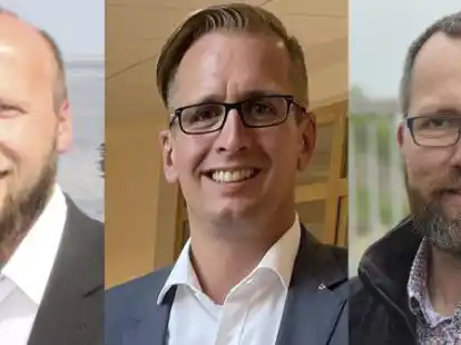 <p>Harm Ellinghusen, Stephan Siefken und Dr. Frank Ahlhorn sind die drei Kandidaten f&uuml;r die Landratswahl am 12. September.</p>