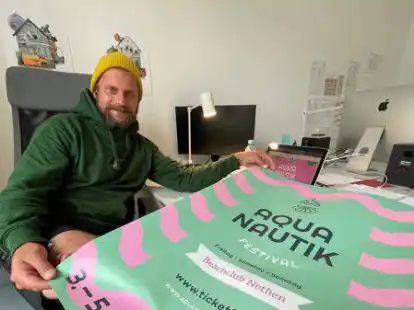 Geh&ouml;rt zum Organisationsteam des neuen Aquanautik-Festivals im Beachclub Nethen: Jan Thie
