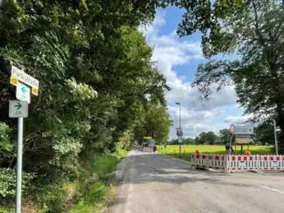 Hier kommt es noch einige Tage l&auml;nger zu Beeintr&auml;chtigungen: Die Parkstra&szlig;e in Rastede wird aktuell saniert.
