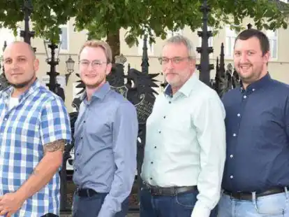 Marcel Stache, Fabian Dargel, Clemens Rittel und Marvin R&ouml;npage treten f&uuml;r das B&uuml;rgerforum Berne zur Kommunalwahl an.