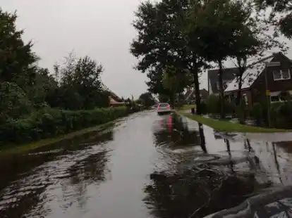 &Uuml;berflutungen im S&uuml;dbrookmerland in der Nacht vom 10. auf den 11. September 2021.