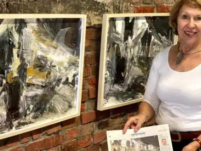 Gertje Kollmann hat sich f&uuml;r ihre neuen Bilder durch ein Pressefoto in der NWZ inspirieren lassen. Es zeigt das durch einen Brand verw&uuml;stete Fl&uuml;chtlingslager Moria auf Lesbos.