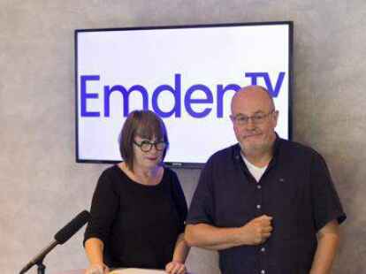 F&uuml;r Sie heute auf Sendung: EZ-Redakteurin Ute Lipperheide und Emden.TV-Moderator Edzard Wagenaar.