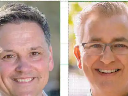 Treten am 26.September in der Stichwahl gegeneinander an: J&ouml;rg Skatulla (links) und Stephan Tapper