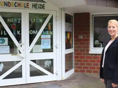 Blickt ihrer neuen Aufgabe mit Freude entgegen: Cathrin Witte ist die neue Schulleiterin der Verl&auml;sslichen Grundschule Heide.