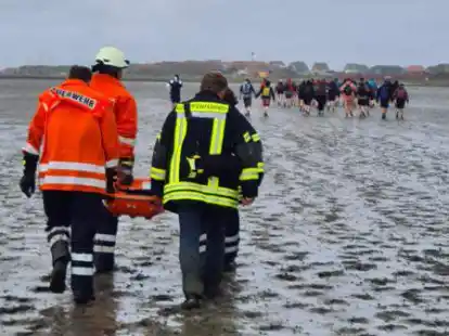 Die Inselfeuerwehr r&uuml;ckte am Donnerstag zu einer verletzten Person im Watt aus.