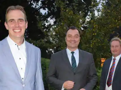 Ein Schelm, wer B&ouml;ses dabei denkt: An der Mimik von Hendrik L&uuml;bben (von links), Gerald Dohme und Karsten Padeken k&ouml;nnte man die Entwicklung in der Landwirtschaft ablesen. Die Stimmung wird immer schlechter.