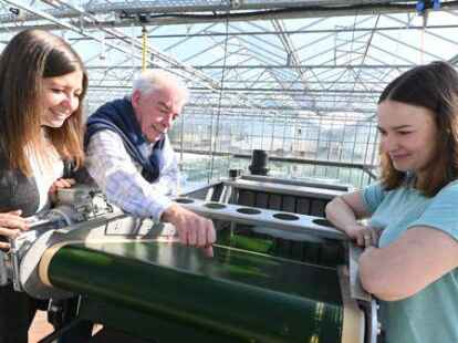 &bdquo;L&uuml;ttge&ldquo; Algen sind ihr Metier: Cathleen (links), Rudolf und Caroline Cordes