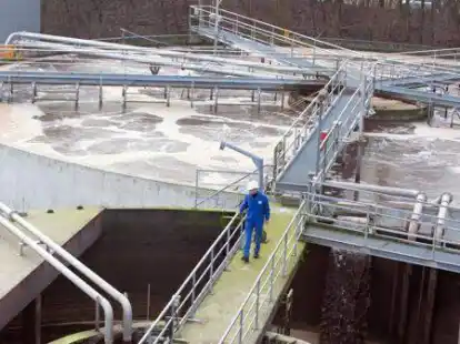 Die Kl&auml;ranlage am Schlachthof in Emstek.