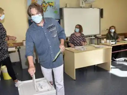 Eines der gr&ouml;&szlig;ten Wahllokale in Elsfleth war die Oberschule an der Wurpstra&szlig;e.