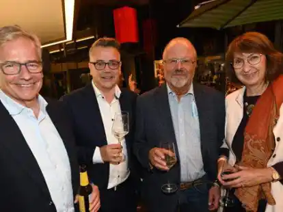 Nach der Kommunal- und OB-Wahl am 12. September in der CDU-Lounge  (von links): Ulrich Gathmann, Christoph Baak, Klaus Raschke und Barbara Woltmann.