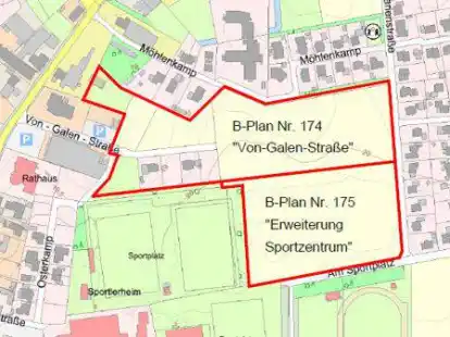 Der Bereich n&ouml;rdlich der bestehenden Fu&szlig;ballpl&auml;tze wird nun entwickelt mit zwei Bebauungspl&auml;nen.
