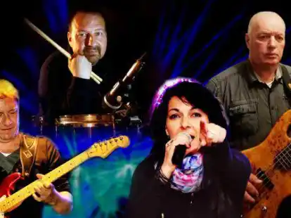 Wollen mit Hits von &bdquo;The Police&ldquo; einmal mehr in Augustfehn begeistern: die Mitglieder der Band Funtastic 4.