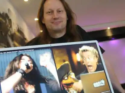 Der Nordenhamer Schlagzeuger Michael Ehr&eacute; pr&auml;sentiert das neue Video &bdquo;Close To Crazy&ldquo; von The Unity, in dem auch der Puppen-Comedian Sascha Grammel mitspielt.