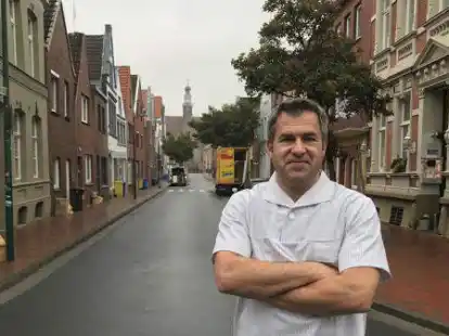 Bef&uuml;rchtet l&auml;ngerfristigen Schaden: Fleischermeister Ahlerich St&ouml;hr in der Friedrich-Ebert-Stra&szlig;e.