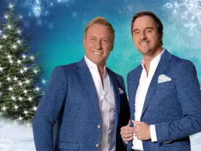 Robert und Hansi treten als das Schlagerduo &bdquo;Feller und Feller&ldquo; seit 27 Jahren gemeinsam auf.