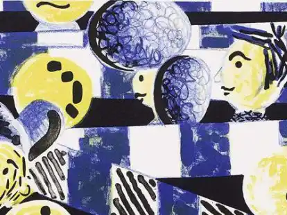 Comichafte Gro&szlig;stadt-Aspekte auf Lithographien vom Berliner K&uuml;nstler Marcus Weber.