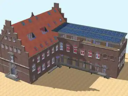 So soll das alte Postamt in Norden aussehen, wenn Jann Kerstens Planungen umgesetzt sind: Der Norder Architekt plant ein modernes Wohn- und Gesch&auml;ftshaus in historischen Mauern.